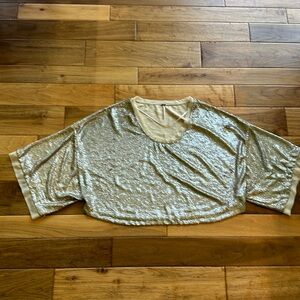 Free People Champagne Dreams sequin cropped festival top.